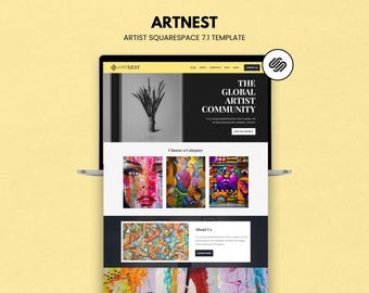 Plantilla de sitio web de Squarespace para portafolios de artistas