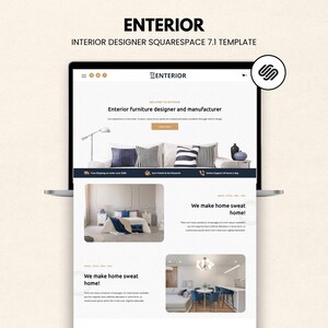 Modèle de site Web Squarespace 7.1 pour les architectes d'intérieur, les designers et les stylistes