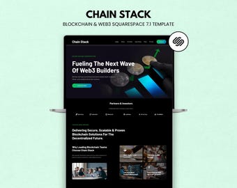 Squarespace 7.1 Website Template for Blockchain & Crypto Services