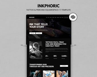 Plantilla web Squarespace 7.1 para estudios de tatuaje y creativos