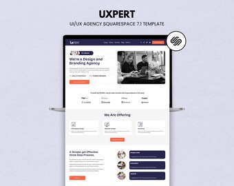 Squarespace UI UX Agency Website Template for Digital & Creative Services