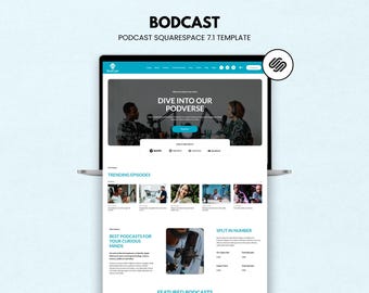 Modern Squarespace 7.1 Website Template for Podcasters