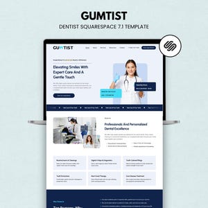Squarespace 7.1 Dentist Website Template for Dental Clinics, Dentists, & Oral Care