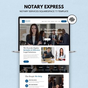 Squarespace 7.1 Notary Website Template for Notary & Document Services