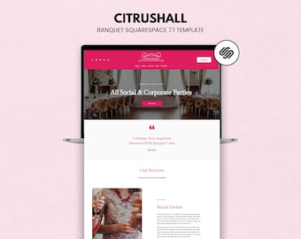 Modern Squarespace Website Template for Event Venues, Squarespace 7.1