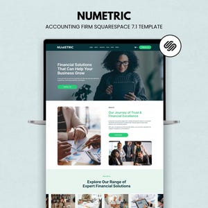 Minimal Squarespace Accounting Firm Website Template for Accountants & Bookkeepers