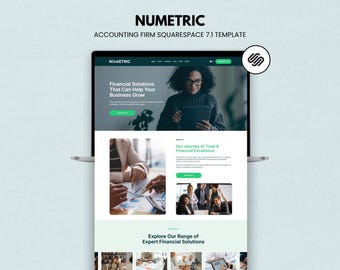 Minimal Squarespace Accounting Firm Website Template for Accountants & Bookkeepers