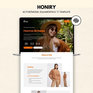 Squarespace 7.1 Portfolio Website Template for Actors & Models