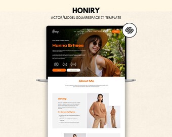 Squarespace 7.1 Portfolio Website Template for Actors & Models