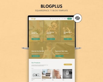 Modern Squarespace Blog Template for Creators