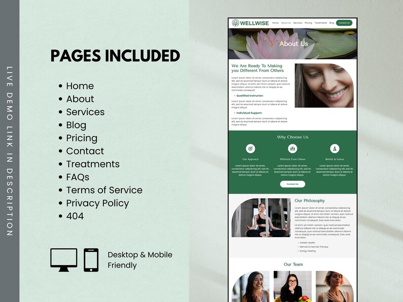 Squarespace 7.1 Wellness Website Template for Yoga & Meditation Coaches, DIY Small Business Website image 4