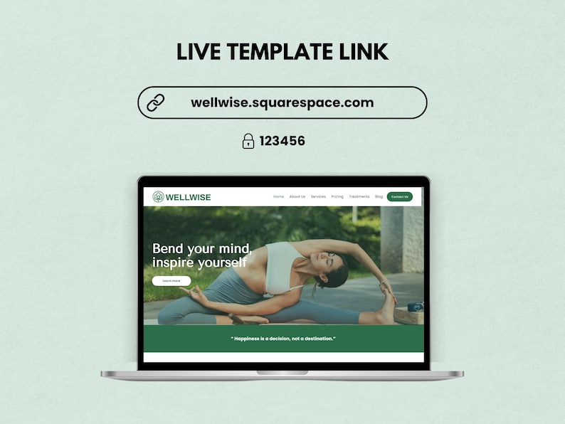 Squarespace 7.1 Wellness Website Template for Yoga & Meditation Coaches, DIY Small Business Website image 7