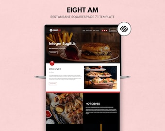 Modern Squarespace Restaurant Website Template for Cafes & Food Businesses