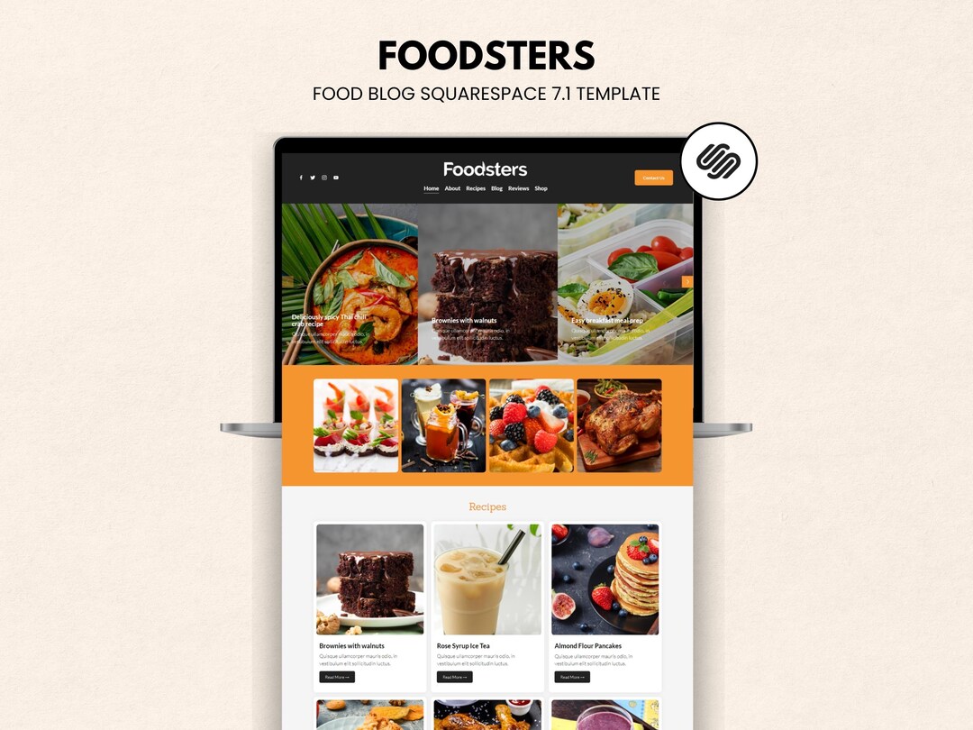 Squarespace 7.1 Food Blog Website Template for Recipes & Cooking ...