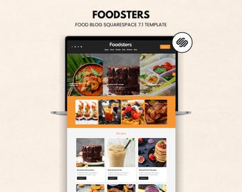 Squarespace 7.1 Food Blog Website Template for Recipes & Cooking Creators