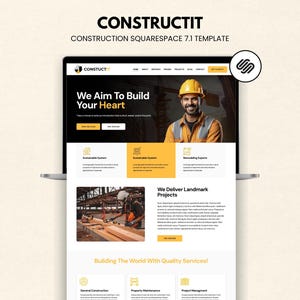 Squarespace 7.1 Template für Bauträger, Bauunternehmen & Reinigungsservices