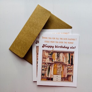 Sister Birthday Cards, Happy Birthday Cards, Funny Sister Birthday Cards, Cards with Envelopes, Birthday Cards for Sister, Sister Birthday