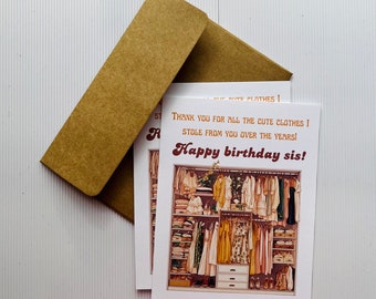 Sister Birthday Cards, Happy Birthday Cards, Funny Sister Birthday Cards, Cards with Envelopes, Birthday Cards for Sister, Sister Birthday