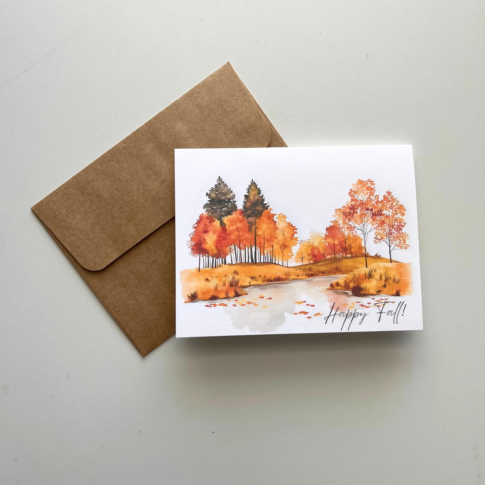 Fall Note Cards, Autumn Note Cards, Note Cards With Envelopes, Blank ...