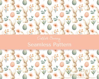 Patrón de Pascua, papel digital, scrapbooking, papel para álbumes de recortes, patrón PNG, patrón transparente, papel digital de Pascua, Pascua, conejito de Pascua