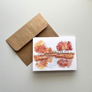 Fall Note Cards, Autumn Note Cards, Note Cards with Envelopes, Blank Cards, Stationery Cards Set, Note Cards