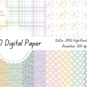 Pastel Color Digital Paper
