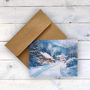Snowy Christmas Cards, Christmas Cards, Holiday Cards, Snowy Holiday Cards, Greeting cards, Blank Cards, Blank Christmas Cards, Note Cards