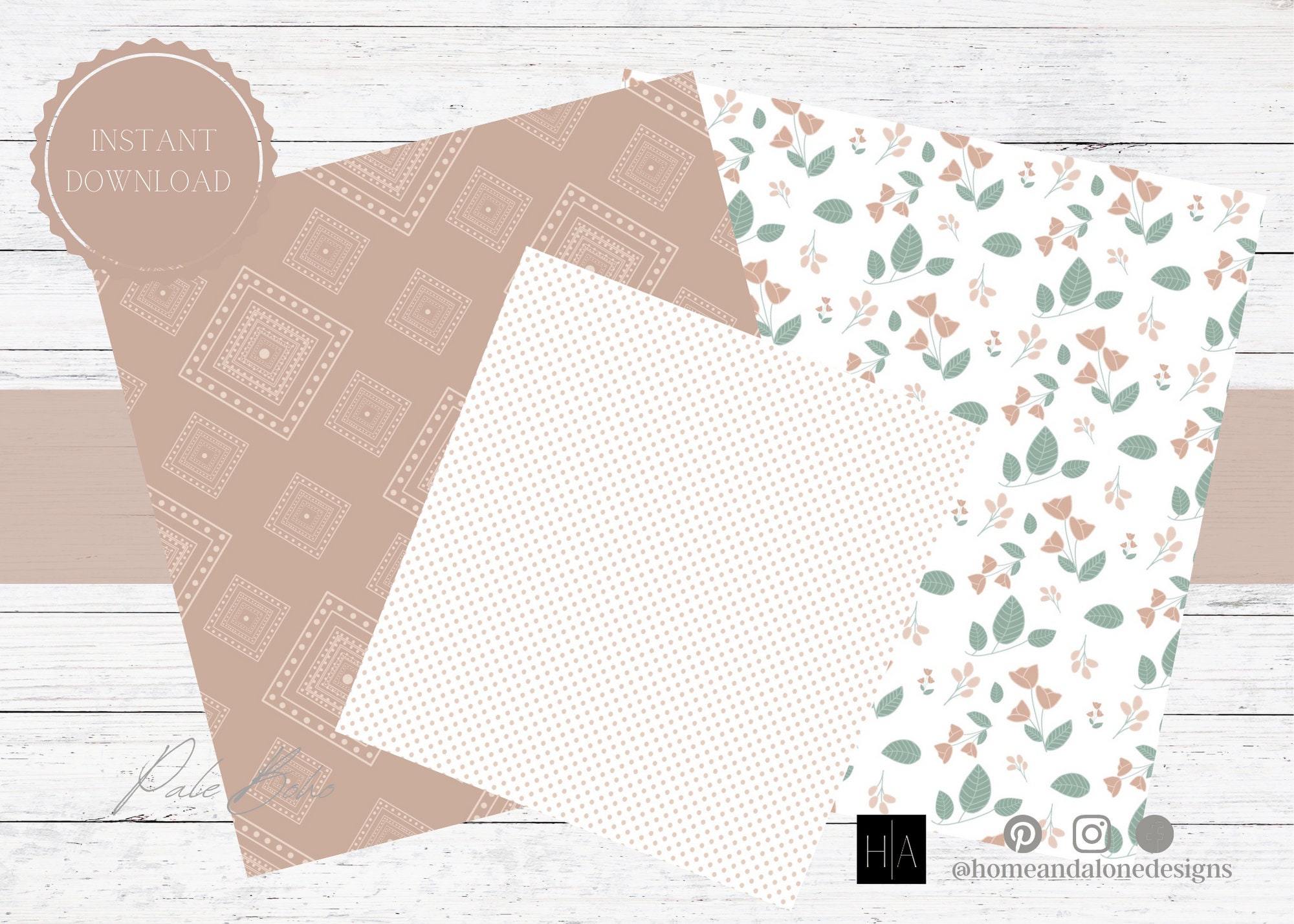 14 Boho Digital Papers Boho Scrapbook Paper Boho - Etsy