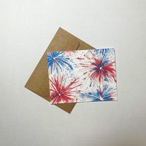 Fireworks Cards, Red White and Blue Cards, 4th of July Cards, Happy 4th of July, Independence Day, Fourth of July Cards, Blank Cards