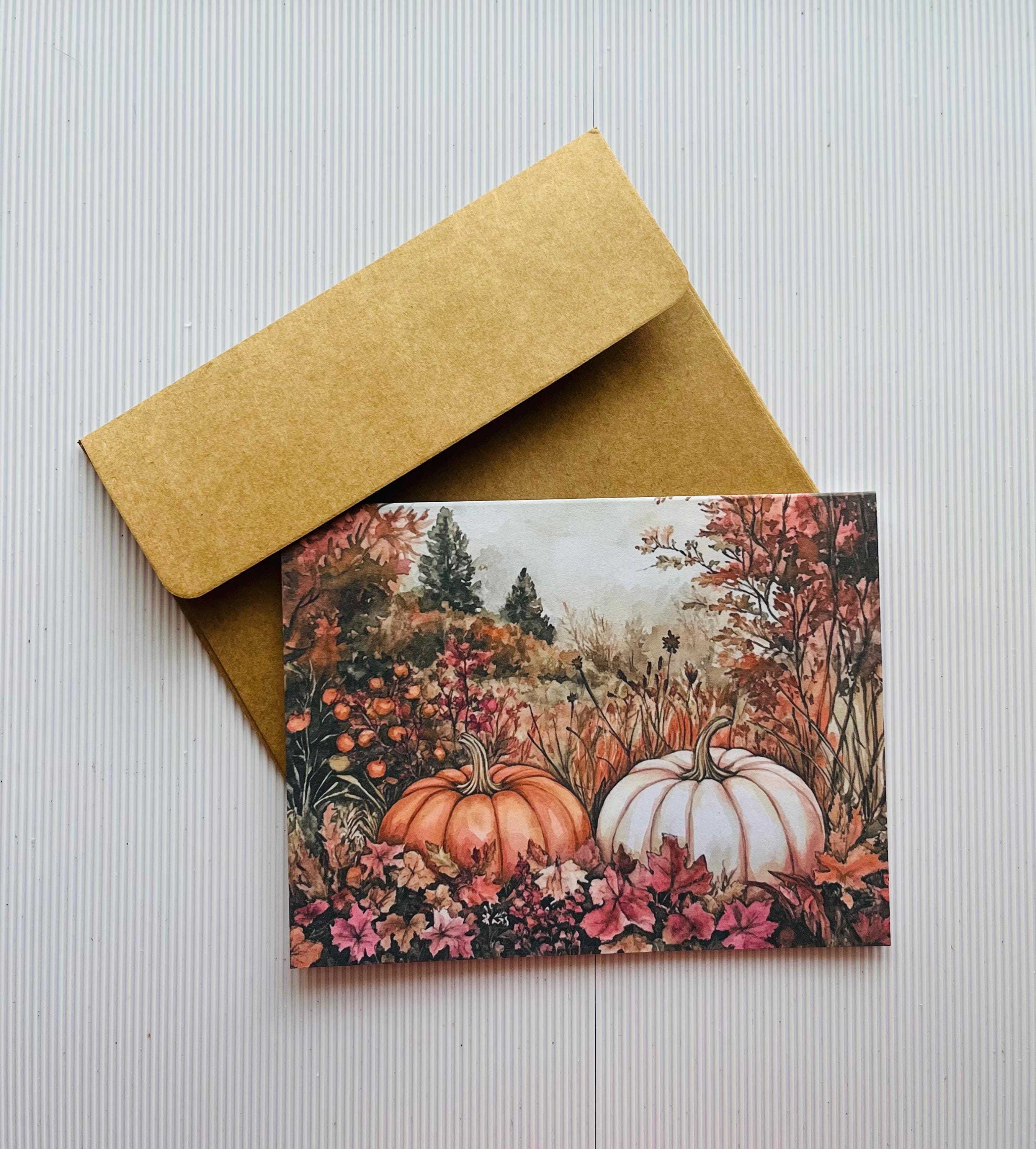 Fall Note Cards, Autumn Note Cards, Note Cards With Envelopes, Blank ...