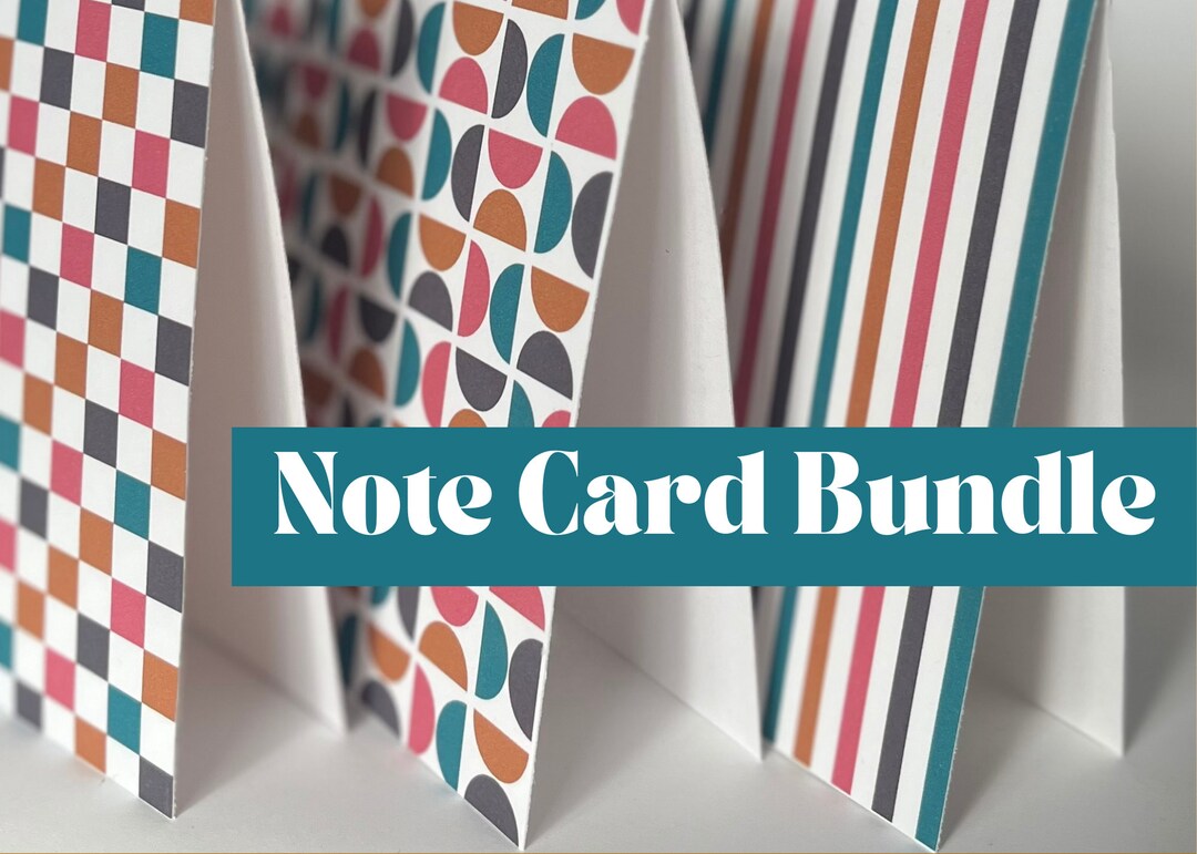 Note Cards Set, Retro Note Cards, Note Cards Bundle - Etsy