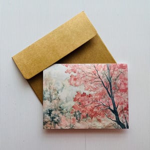 Fall Note Cards, Autumn Note Cards, Note Cards with Envelopes, Blank Cards, Stationery Cards Set, Note Cards, Landscape Cards,