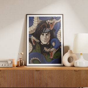 Orachimaru Poster | Naturo Poster | Set of 3 Poster | Anime Art | Printable Anime Poster | Printable Wall Art