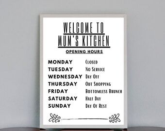 CWKR-0260 CHRISTY'S KITCHEN Funny Rules Sign Mother's day Gift Ideas For Woman CWKR-0260 CHRISTY'S KITCHEN Funny Rules Sign Mother's day Gift Ideas For Woman