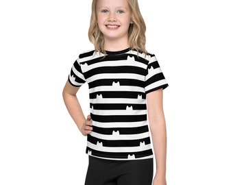 Gabby Cats Black Kids camiseta de cuello redondo