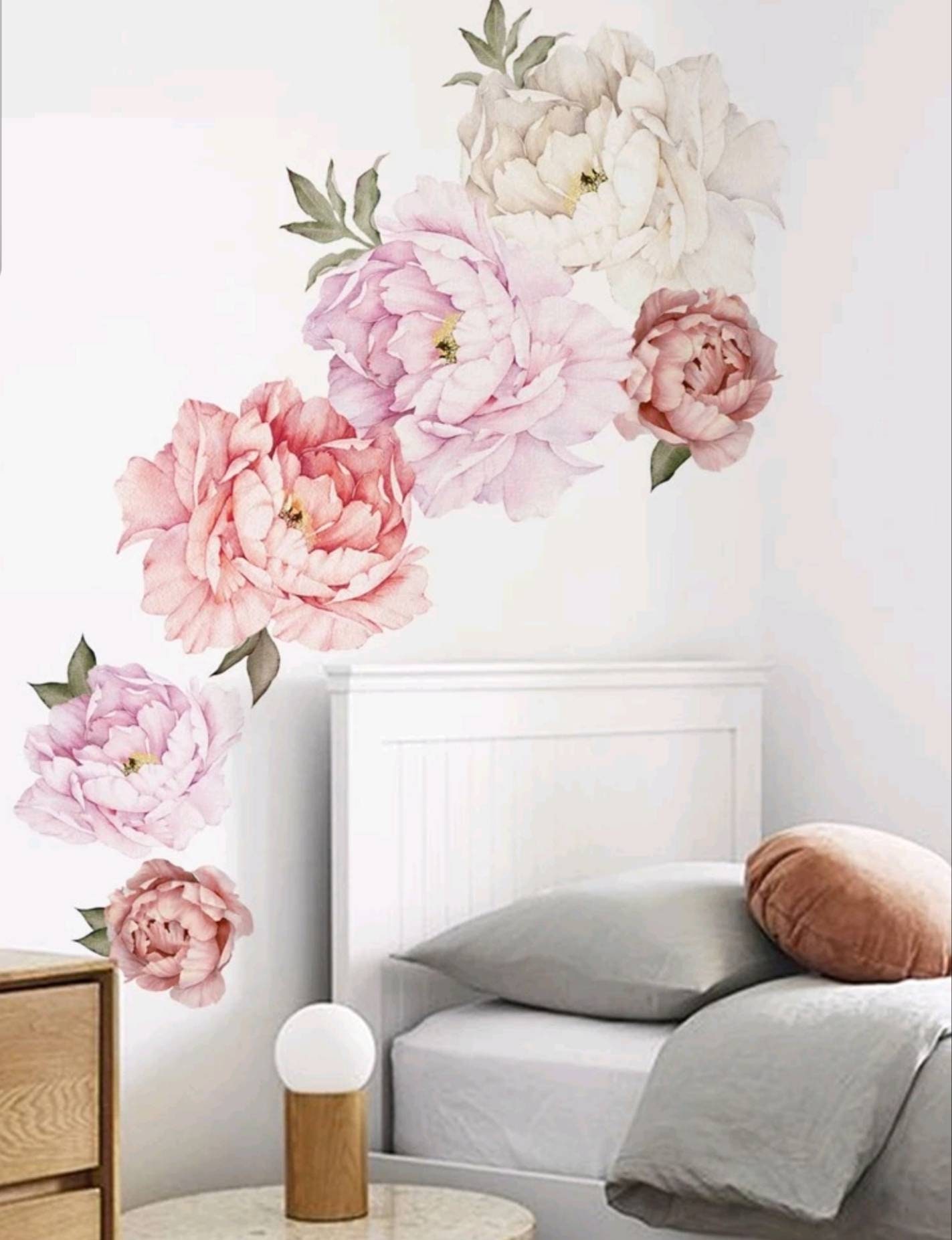 Large Peony Flower Wall Stickers Decal Floral Design Girls Etsy UK
