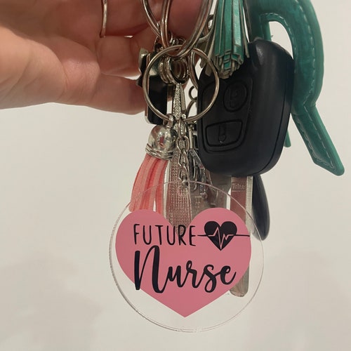 Nurse Peg Doll Keyring / Charm 4.3cm personalised NHS Key Etsy UK