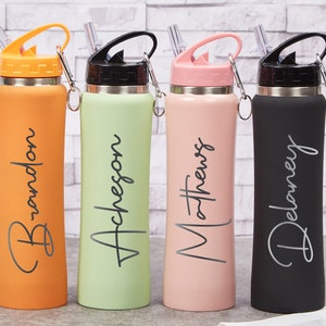 AIPNIS Custom Thermos cup,Engravable with Your Name,with Leakproof Lid &  Cup,Coffee cup,Personalized Gift Stainless Steel Water Bottle,Sports Bottle