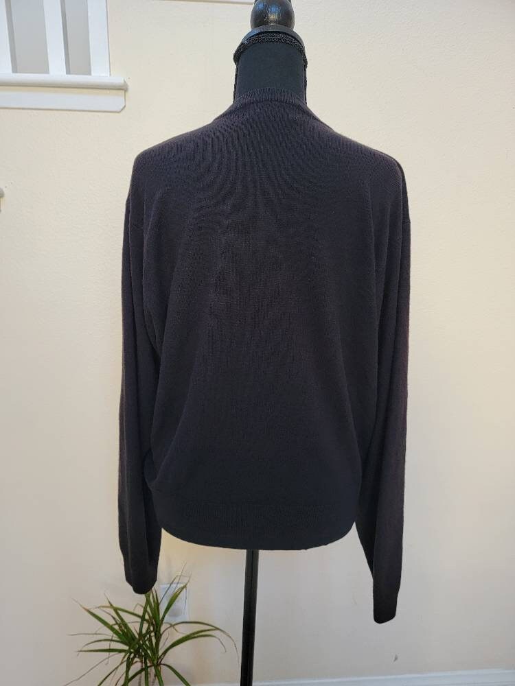 Blackish Green Plus Size Golden Accent Buttons Short Sweater Cardigan