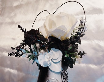 Mother's Day gift, birthday, decoration, artificial flowers, table, jewelry, black, white, flowers, arrangement, gift,