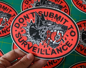 No Surveillance Sticker