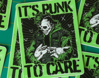 Adesivo Punk To Care