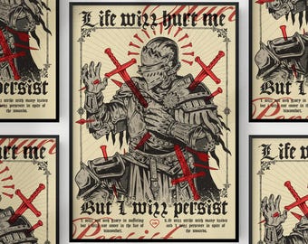 I Will Persist Knight Print