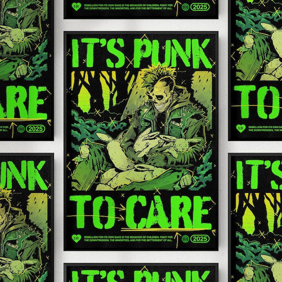 Punk to Care Print - Etsy