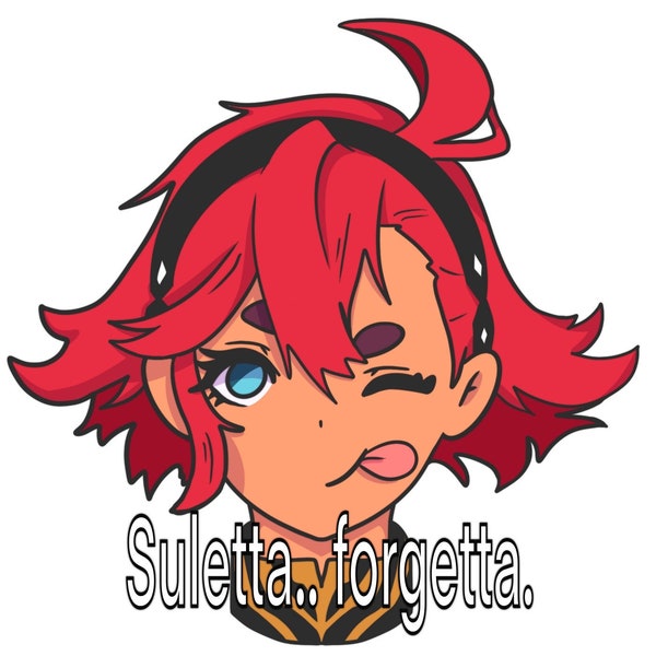 Suletta Mercury sticker -holographic-