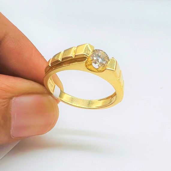 Single diamond ring sale design for male