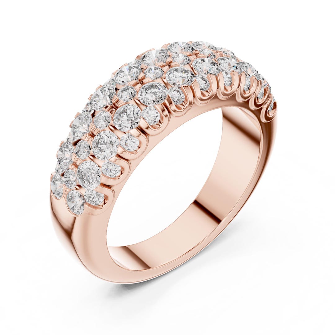 Diamond Rings That Real Luxury Unisex Diamond Ring | Real Natural Diamond Band in 14K / 18K ...