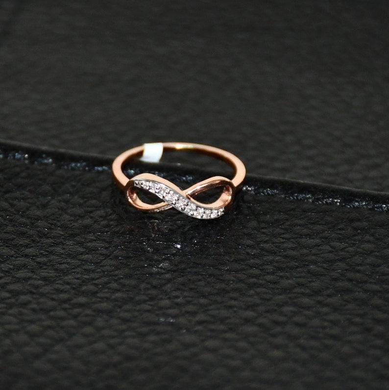 Diamond Ring, Hallmark Gold and certified diamond 14K Gold , party-wear ring , birthday gift , regular wear ring image 4