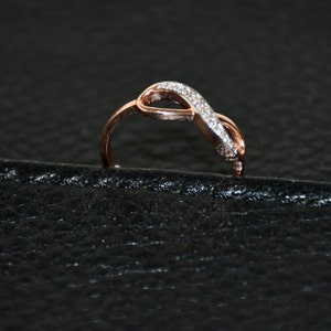 Diamond Ring, Hallmark Gold and certified diamond 14K Gold , party-wear ring , birthday gift , regular wear ring image 3