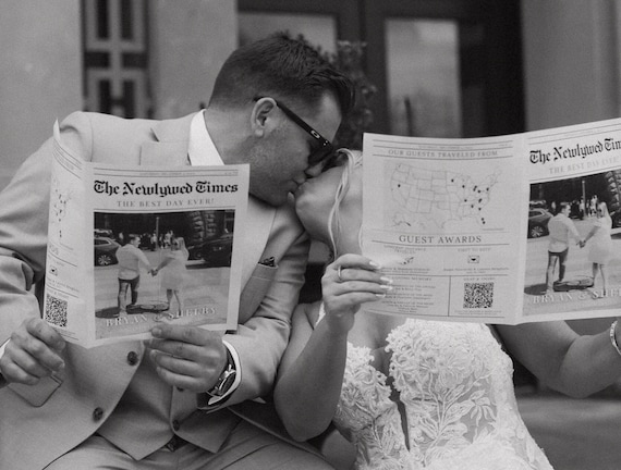 Wedding Newspaper Template Tabloid (11x17 or 11x8.5)